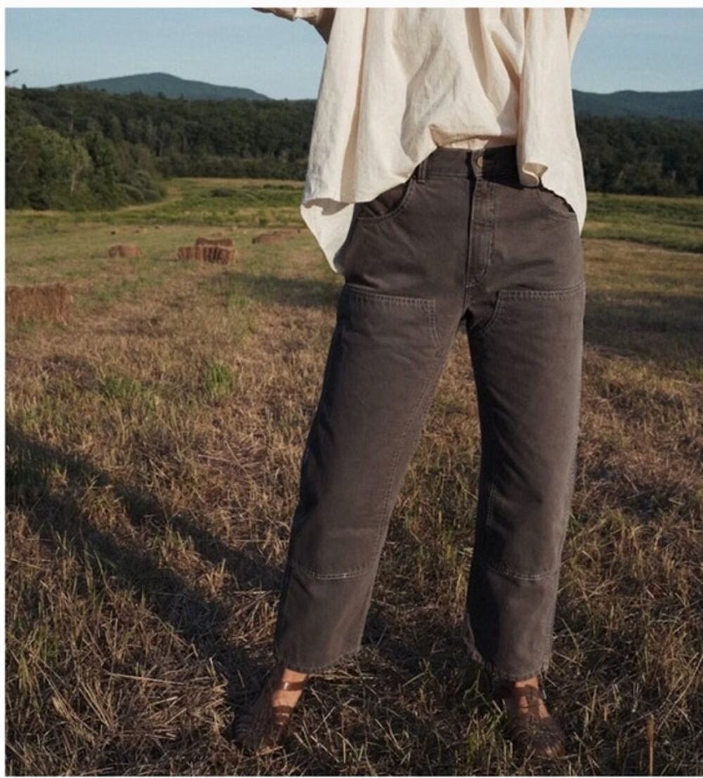 RUDE JUDE Sz 3 Brown Gray Charcoal Utility Jeans NWT HEMMED